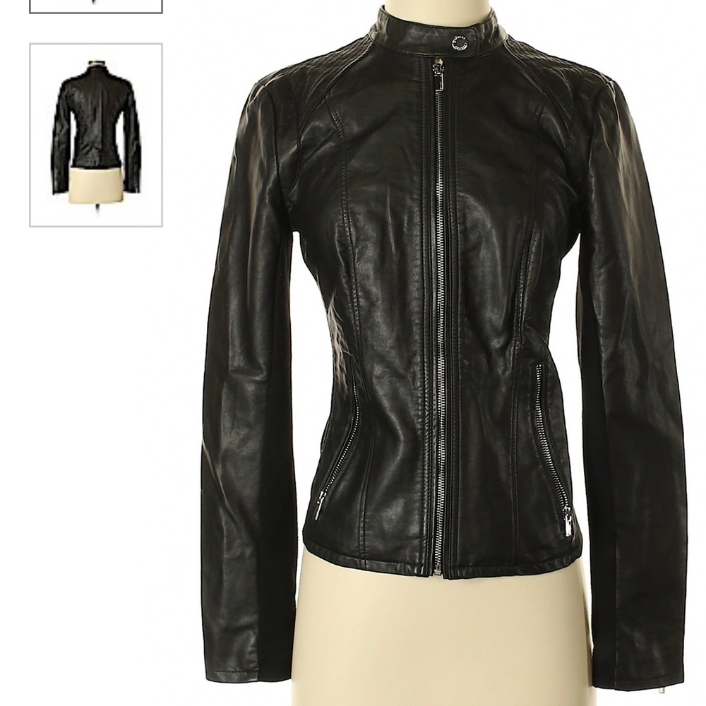 Never worn Express Black Moto Faux leather jacket